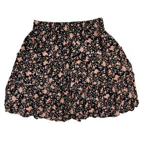 Sim and Sam Floral Ruffle Mini Skirt